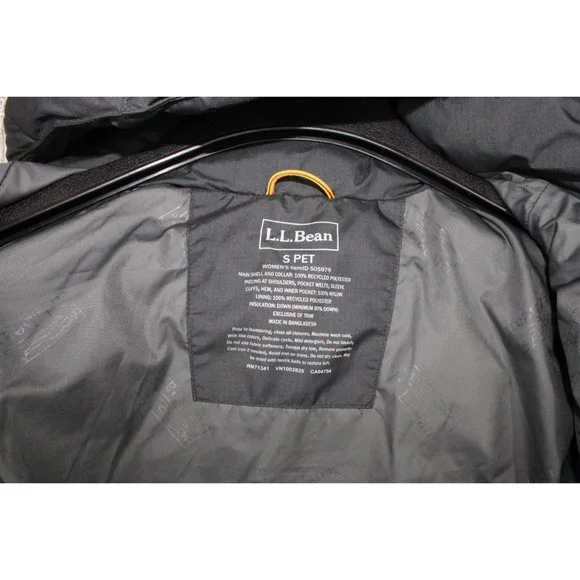 LL Bean Mountain Classic Down Sherpa-Lined Zippered Hooded Parka S Pet - Picture 5 of 10
